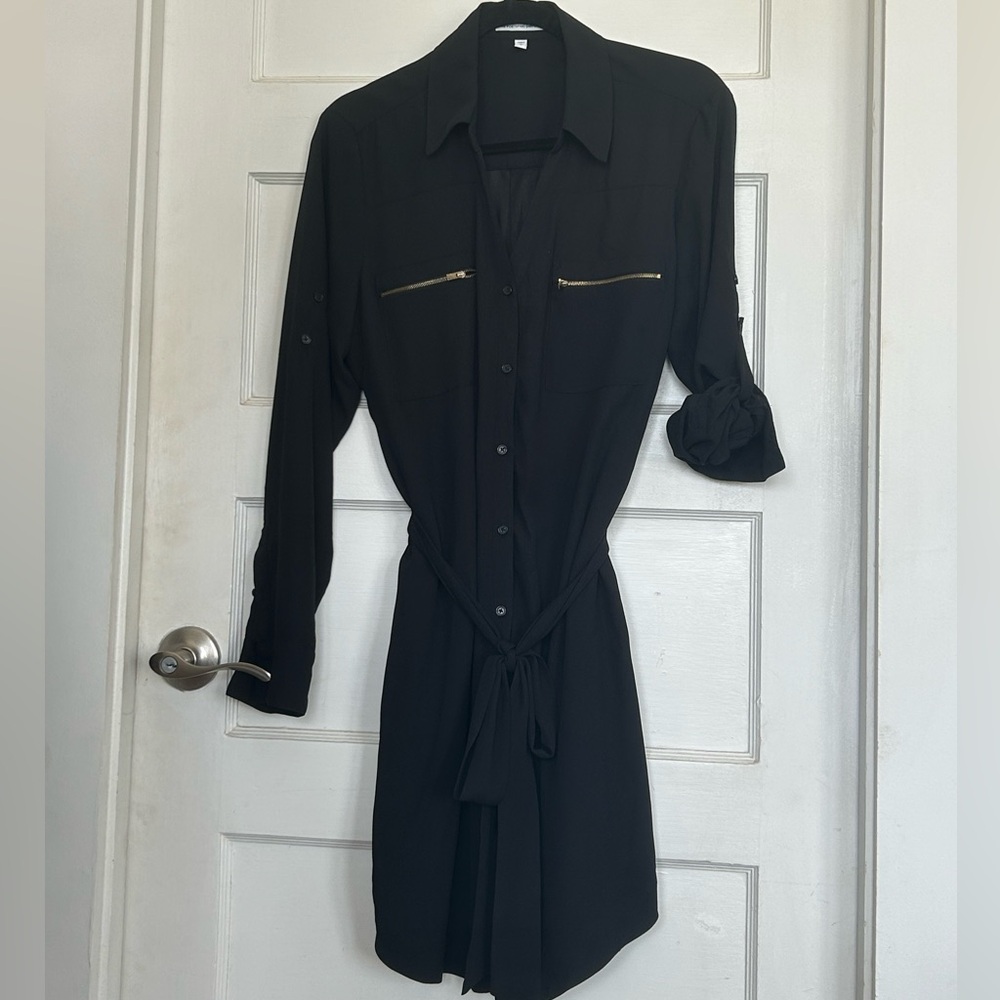 Express Black Long Sleeve Dress